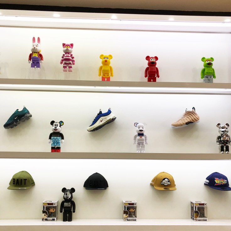 BAIT shoe and toys display